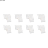 APPORTUNIAPY 8pcs LED Strip Light Connector, COB Transparent COB Connector, Durable Solderless LED C