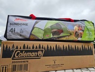 露營帳篷 Coleman sundome 4 + Coleman Sleep Bagx2 (All new in box)