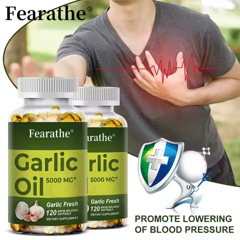 Garlic Oil Softgels, 5000 Mg, Immune, Cardiovascular, Circulation, Heart, Unflavored, Non-GMO, Glute