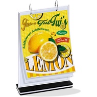6-Page A4/A5 Menu Display Stand – Multi-Page Restaurant Price Card Holder for Business