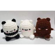 <SG Seller> Bare Bears Crochet Plush Toy Set (1 set consist of 3 Bears)