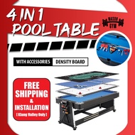 [FREE Shipping & Installation] Meja Pool Table 4 in1 8ft/7ft Pool billiard American Snooker set meja