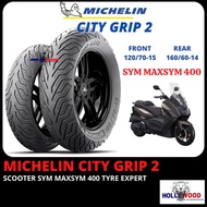 MICHELIN CITY GRIP 2 TAYAR SYM MAXSYM 400 SCOOTER TYRE EXPERT FRONT 120.70.15 REAR 160.60.14 KING OF RAIN TIRE