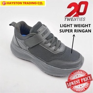TWENTIES Primary Black School Shoes Light Weight Velcro Strap P263