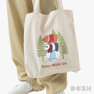 DOSH CLOTH BAG WE BARE BEARS  กระเป๋าผ้า TWILL DBBACB1000-CR