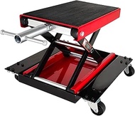 Dirt Bike Scissor Jack,Scissor Lift Jack with Wide Steel Deck,Safety Lock & Tool Tray, Dirtbike Stan