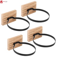 4Pcs Basketball Rack Wooden Ball Storage Holder Multipurpose Volleyball Organizer Wall Mount Basketb