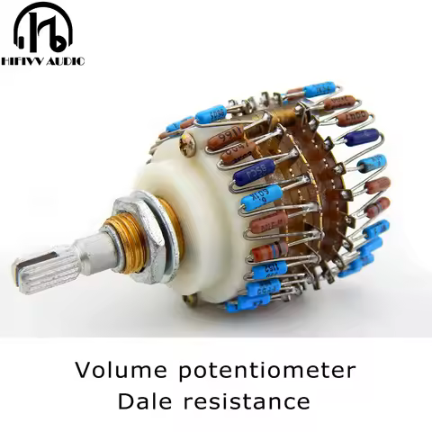 2.0CH Volume Potentiometer Switch With Dale Resistor vu meters Audio Amplifiers Control Attenuator t