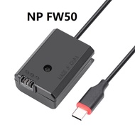 Yoview NP-FW50 Dummy Battery USB Type C Power Adapter for Sony Alpha A6400 NEX-6 NEX7 ILCE-6400 5000