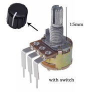 【Factory-direct】 1set Single Potentiometer WH148 with switch 15mm B5K B10K B50K B100K B500K For Ampl
