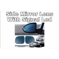 Mitsubishi Pajero Perodua Alza Myvi Bezza Axia Blue Side Mirror With Signal Led Anti Glare