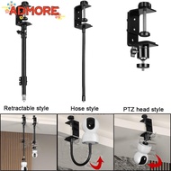 ADMORE Mini Camera Holder, Clip Fixation No Punching Baby Monitor Bed Bracket, Retractable 360° Rota