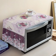 [Domineering] Microwave Oven Cover Lace Anti-dust Cover Towel Microwave Cover Korean Style Fabric Oven Cover Cover Oil-proof Cover Cloth