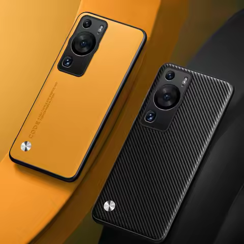 Luxury PU Leather Case For Huawei P60 Pro Back Cover Silicone Shockproof Full Protection Phone Case 