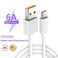 Huawei 6A Super Fast Charger Cable Fast USB Type C Charging Data Cable 66W Charger