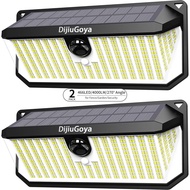 Lampu Keselamatan Solar Luar Ruangan, 466 LED 4000Lm Ultra Terang, 270 °   Sensor Gerakan Luas, Kali