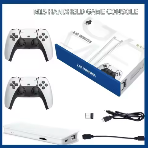 Kids Gift Dual Player Home TV Retro Gaming Device 4K HD 2.4G Wireless Gamepad Plug & Play New M15 Ga