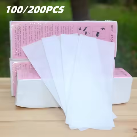 100/200Pcs Wax paper Professional Hair Removal Waxing Strips Non-woven Fabric Waxing Papers Depilato