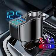 66W Dual USB Car Charger Digital Display Fast Charging Multifunctional Adapter