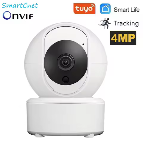 SmartCnet Tuya Smart Life 4MP IP Camera Indoor Tracking Onvif Wireless WiFi Security Surveillance CC