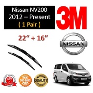 3M Standard Wiper Blades - Nissan NV200. Year 2012 - Present (22"+16") Bosch Advantage windscreen