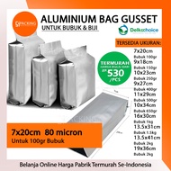 Aluminum Bag Gusset Central Sealing Plastic Food Packaging Powder Seeds Snack DrinkCemilan Standing 