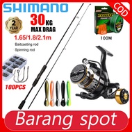 Shimano Rod Fishing Set Combo Reel Joran Pancing Spinning Rod 1 Set Reel Spinning BC Surf Reel Jigging Ultralight Panta