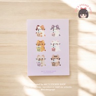 Boba Milk Tea Neko Vinyl Sticker Sheet Waterproof Laptop Journal Planner Waterproof Sticker Vinyl St