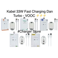 33W Fast Charging VOOC Turbo Micro USB Data Cable - Type C Full Fast 33Watt Data Cable
