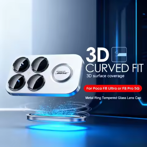 Metal Ring Lens Glass for Xiaomi Poco F8 Ultra Pro 5G Back Camera Protector Case Little Poko F8Ultra