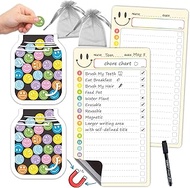 JJPRO Magnetic to Do List for Kids with Smiley Faces Reward Jar- 10" x5.5“ Home Chore Chart for Frid
