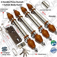 handle pintu rumah 2 set (isi 4) panjang 40 cm / gagang pintu rumah 1 set kunci Terbaru kupu tarung 