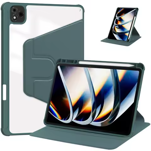 For Infinix Xpad Case with Pen Holder 360 Rotating Acrylic Stand Tablet Case For Funda Infinix Xpad 