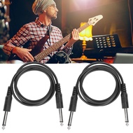 JIAGUMY 2PCS 6.35mm To 6.35mm Single-channel, 3.3ft Flexible Guitar Instrument Cable, Low Loss Plug 