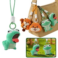 Hoppers Tom Lizard & Mabel Beaver Plush Keychain Soft Pendant Key Ring Decor
