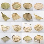 Handmade Bamboo Woven Products Bamboo Sieve Bamboo Blue Storage Basket Fruit Basket Snack Tray Agric