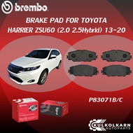 ผ้าเบรค BREMBO HARRIER ZSU60 เครื่อง (2.0 2.5Hybrid) ปี13-20 (F)P83 071B/C (R)P83 089B/C