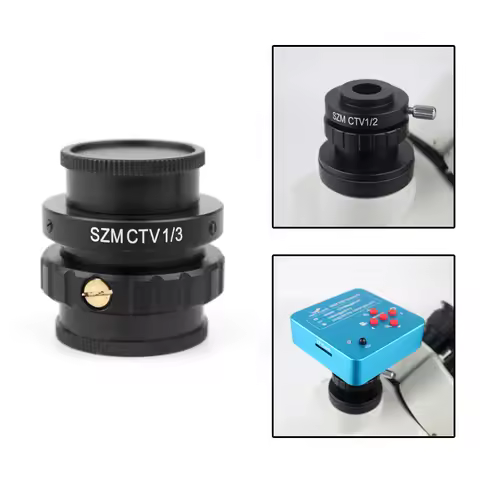 SZMC TV1/2 TV1/3 CTV Adapter 0.5X 0.35X 1X C-mount Adapter Lens Trinocular Stereo Microscope Replace