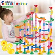 NOBELJIAOO DIY Construction Marble Run Race Track Building Blocks Kids 3D Maze Ball Roll Toys Childr