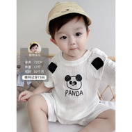 Pure Cotton Baby 1 Jumpsuit 2 Short-Sleeved Summer Clothes 3 Thin Suit 5 Baby Boy Summer 7 Summer 0 