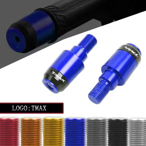 7/8" 22mm Motorcycle Handlebar Grips Bar Ends Cap Handle Counterweight Plug For For YAMAHA TMAX 500 