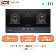Vatti Build-In 6kw C830G 3 Burner Gas Hob (Safety Device) - C830G