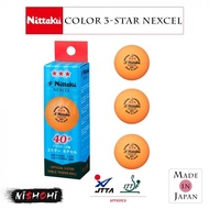 Nittaku Table Tennis Balls Nexcel NB1150 Orange 3 Star (12 balls)