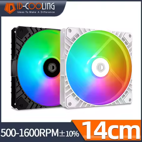 ID Cooling WF-14025-XT ARGB 140mm PC Case Fan Quiet Large Air Volume 14CM Chassic Supports Motherboa