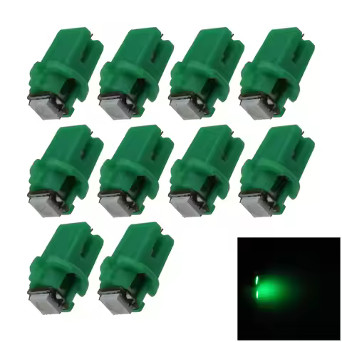 10x Green AUTO B8.3D NEO Dash Twist Socket HVAC Lamp Wedge Light 1 Emitters 5050 SMD LED Bax10s N301