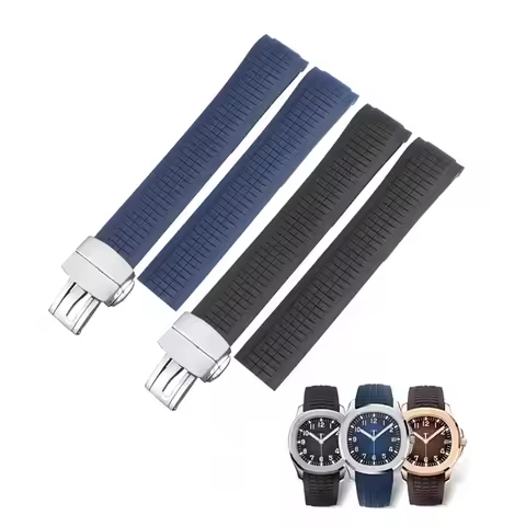 Soft and Elastic Silicone Rubber Watch Strap for Patek Philippe 5167R Grenade Aquanaut Series 21MM W