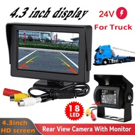 4.3 Inch Truck Rear View Camera with Monitor HD Reversing Camera 9-36V Night Vision Easy Installatio