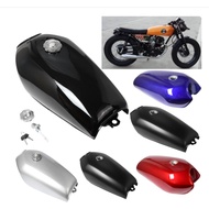 Motorcycle Universal 9L 2.4Gal Gas Tank Cafe Racer Vintage Fuel Tank with Cap Switch For Honda CG125