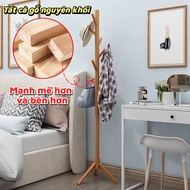 100% natural wooden clothes hanger - 8-9 branch clothes hanger, solid wood hook