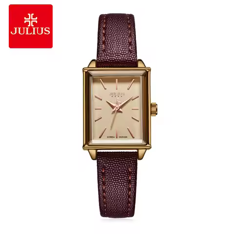 Top Julius Lady Women's Wrist Watch Elegant Simple Fashion Hours Dress Bracelet Real Leather School 